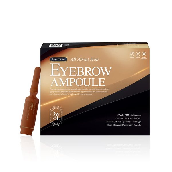 3words 8letters Premium Eyebrow Serum | Vegan Eyebrow Enhancing Ampoule (0.15 oz) | Nutritious Care | K-beauty | korean Skin Care