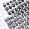 EYEBERLY Lash Clusters, 144pcs Individual Lashes Cluster Lashes DIY Eyelash Extensions C Curl 10/12/14/16mm Mix Length Eyelash Extensions Cluster Wispy DIY Lashes Natural Look (Dream&Crown)