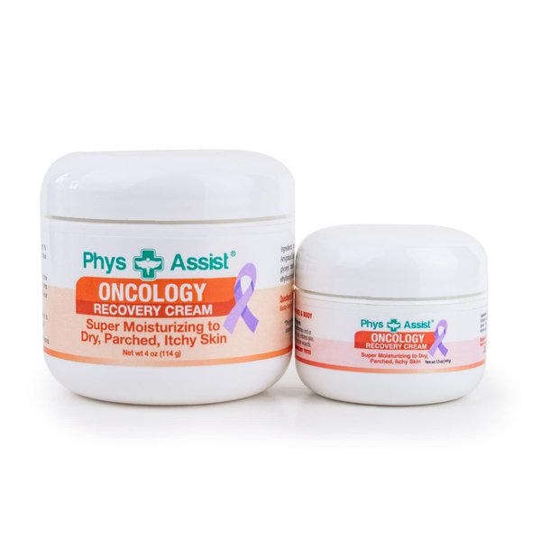 PhysAssist Oncology Recovery Cream. Skin Cream for Dry, Parched, Itchy, Sensitive Skin. Unscented 4 oz plus 1.5 oz jar. Non Irritant, Clinically Tested, Dermatologist Tested, Allergy Tested.