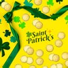 240 Pieces St. Patrick's Day Shamrock Coins Saint Patty's Day Plastic Lucky Clover Coins Shamrock Luck Coins Table Sprinkles for Party Supplies (Gold)