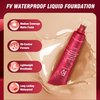 FV Waterproof Foundation with Medium Coverage, Oil-free & Long Lasting, Lightweight, Matte Foundation for Oily/Normal Skin, Sweat-resistant Liquid Makeup Foundation for Face, 30g, Natural Beige