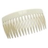 French Amie Classy 16 Teeth Solid Ivory Cream Handmade Celluloid Acetate Side Hair Comb