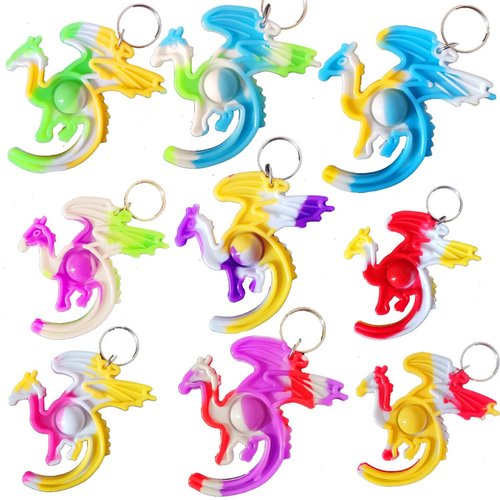 30 Packs Funny Summer Present Unique Mini Dragon Assorted fidgets Bubble Toys for Kids Children Classroom Students Gifts from Teacher,Birthday Party Favors