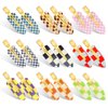 18PCS No Bend Hair Clips, Checkerboard No Crease Curl Pins, Acrylic Resin Flat Styling, Colorful Bang Seamless Duckbill Barrette for Makeup Hairstyle Accessories for Women Girls