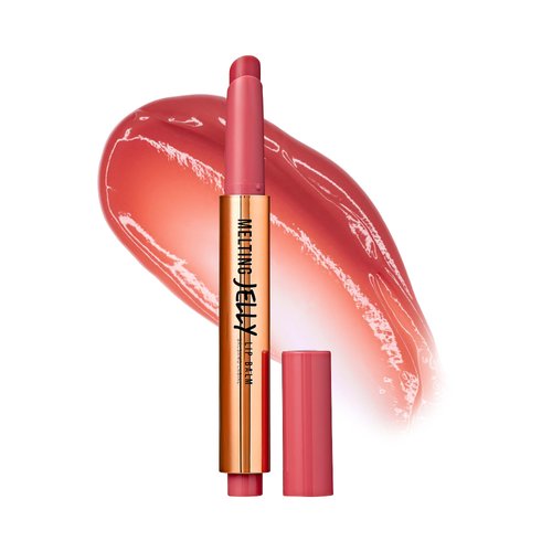 KISS NEW YORK Professional Melting Jelly Lip Balm, High Shine & Moisturizing Lip Stick, Long Lasting, Plumping Effect Look, Non-Sticky & Not Cakey, Easy Application & Natural Coverage (Jelly Sweet)