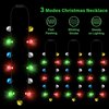 Light up Christmas Necklace, 9pcs Christmas Light Necklace with 13 Bells, Glow Christmas Jingle Bells Decorations, 3 Modes Xmas Necklaces Party Favors, Christmas Ugly Sweater Family Party Accessories
