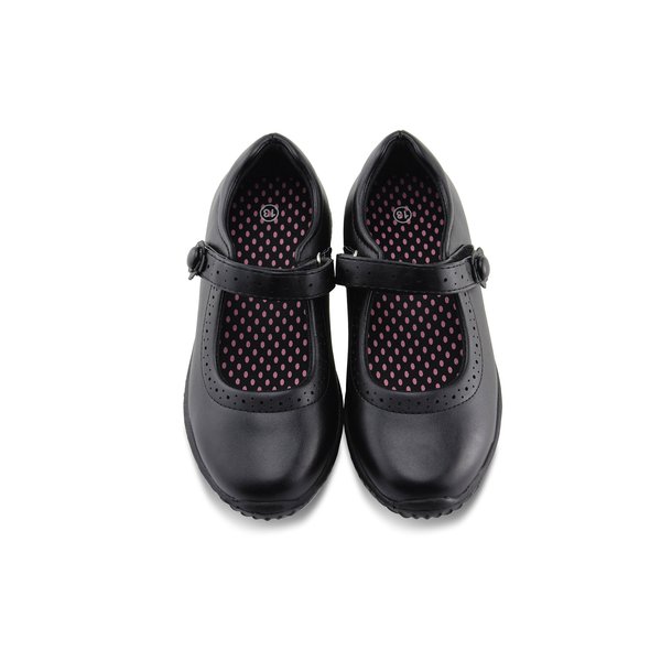 JABASIC Girl's Mary Jane School Uniform Shoes (Little Kid 13,Black)