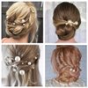inSowni 26 Pack Gold Flower Pearl Wedding Bridal Hair Side Combs+U Shaped Hair Pins Clips Decorative Barrettes Rhinestone Crystal Accessories Headpieces for Women Girls Brides Bridesmaids
