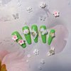 CQ zagir 140 Pcs 3D Flower Nail Art Charms White Nail Charms for Acrylic Nail Supplies Luxurious Mixed Nail Art Rhinestones Nail Gems Nail Accessories DIY Nail Decorations