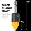 IMPRESA [4 Pack] .75 W Drill Brush Attachment Set - 2 Tapered & 2 Flat - All Purpose Detail Brush Attachments for Cordless Drill - Tile & Grout Drill - Drill Attachments for Cleaning, 5/8" L Bristles