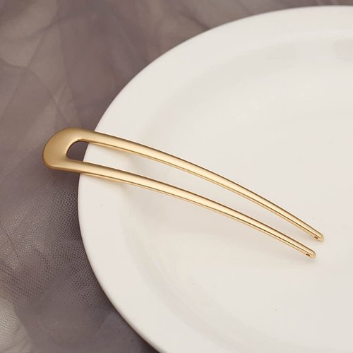 2 Pcs U Shaped Metal Hair Pins Vintage Hair Forks Decorative Bun Hairpins French Hair Sticks Hair Styling Clips for Women Girls