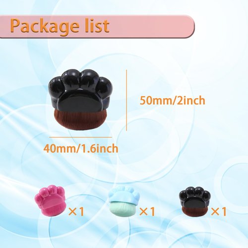 3 Pack Sunscreen Applicator for Kids, Sunblock Brush Set with Protective Caps, Sun Lotion Applicator Sun Cream Brush