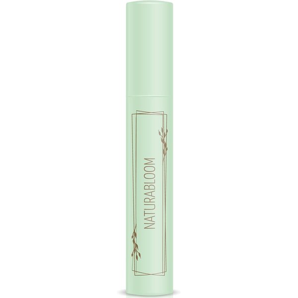 NATURABLOOM Natural Vegan Black Mascara With Jojoba - Extra Volume and Length For Stunning Lashes - Hypoallergenic, Smudge-proof & Long-lasting mascara - Organic, Cruelty-Free - Made in Italy 9.5ml