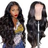 mdgfge Lace Front Wigs Human Hair Pre Plucked 180 Density Body Wave Wigs Natural Glueless Lace Frontal Wigs Brazilian Virgin Human Hair for Women Girls Daily Use
