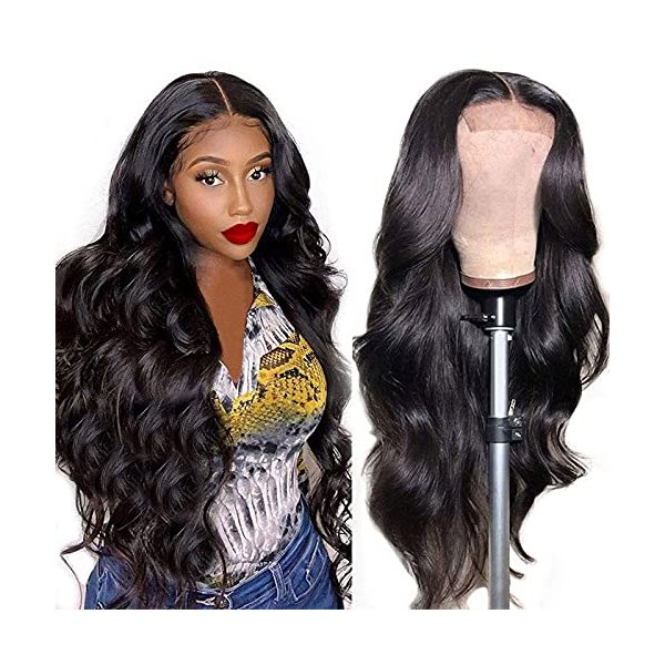 mdgfge Lace Front Wigs Human Hair Pre Plucked 180 Density Body Wave Wigs Natural Glueless Lace Frontal Wigs Brazilian Virgin Human Hair for Women Girls Daily Use