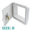 X-Haibei RV Trailer Electric Power Cord Cable Hatch White Camper Hose Storage Door Compartment Lock with 2 Keys W 4-3/4 inch, H 5-7/8 inch