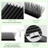 NATUHANA W Shaped Clover Eyelashes Extension 4D Premade Fans 0.07mm D Curl 8-14 Mixed Tray Volume Lash Cluster W Lashes Supplies Automatic Blooming Flower Lash Extensions（4D black; 0.07 D,8-14 MIX）