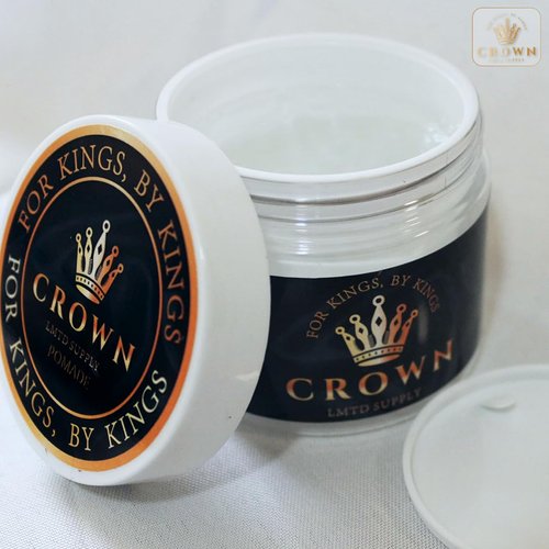 Crown Pomade for Men Wave Builder - Water Based Hair Gel Strong Hold - Hair Pomade for 360 Waves, Gel Hair Wolfing - Easy Wash Wavy Hair Gel Smoothing Wave Cream for Black Men Hair