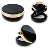 15ml 0.5oz Empty Portable Make-up Powder Air Cushion BB Puff Container Round Cosmetic Cream Case with Powder Puff and Mirror for DIY BB CC Liquid Foundation Cream Box