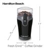 Hamilton Beach Fresh Grind Electric Coffee Grinder for Beans, Spices and More, Stainless Steel Blades, Removable Chamber, Makes up to 12 Cups, Black
