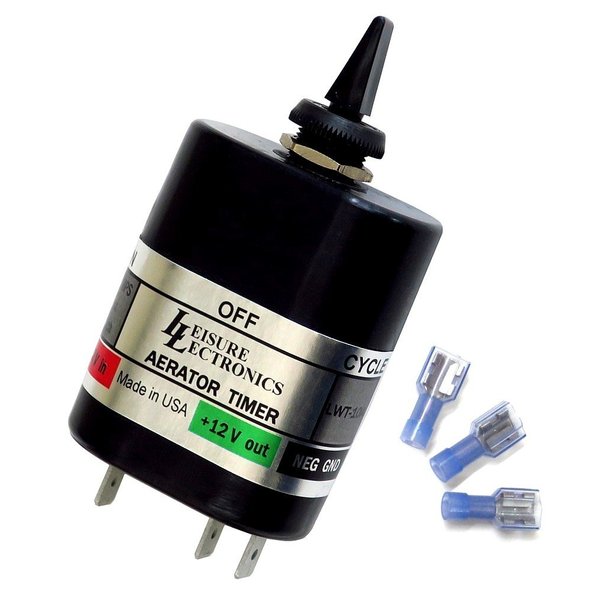 Leisure Lectronics 3-Position Livewell Timer Aerator Pump 12V Switch for Boat