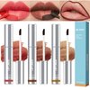 Aderier Lip Liner Peel Off Lip Liner Tattoo, 3Pcs Peel Off Lip Stain, Burgundy Red & Dark Brown & Light Brown Long Lasting Lip Stain Peel Off, Infused with Hyaluronic Acid & Vitamin E