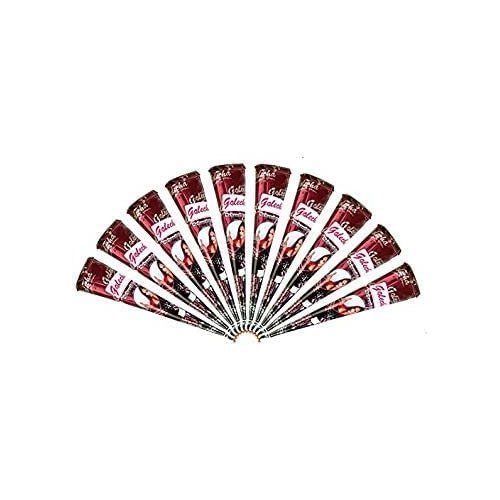 OCTAZI - 100% Pure Natural Hair Color Cone Paste - Dark Reddish-Brown to Dark Brown Henna Dye for Hair Coloring, Women - Ready to Use, No Chemicals, No PPD, No Preservatives - 12 Cones