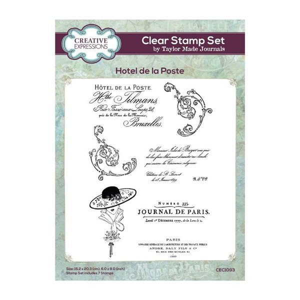 Taylor made Journals Craft Stamp, Photopolymer, 6 x 8 in, Clear, CEC1093