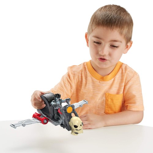 Fisher-Price Imaginext DC Super Friends Lobo Poseable Figure and Transforming Toy Motorcycle Set for Preschool Pretend Play Ages 3Y+