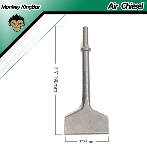Monkey King Bar-(3" X 7.5") Pneumatic Chisel Air Chisel-0.41in Shank- Metalworking Chisels Accessories Floor Scraper Chisel-Pneumatic Hammers Bits