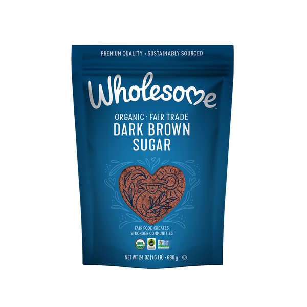 Wholesome Sweeteners Fair Trade Organic Dark Brown Sugar, 24 Ounce Pouch