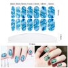 YECIRALA 24 Sheets 336 Pcs Marble Nail Stickers Full Nail Wraps for Women Girls Short Nails Color Strips Gel Polish Stickers Set Self Adhesive Full Nail Stickers Decals Gel Nail Strips Wraps
