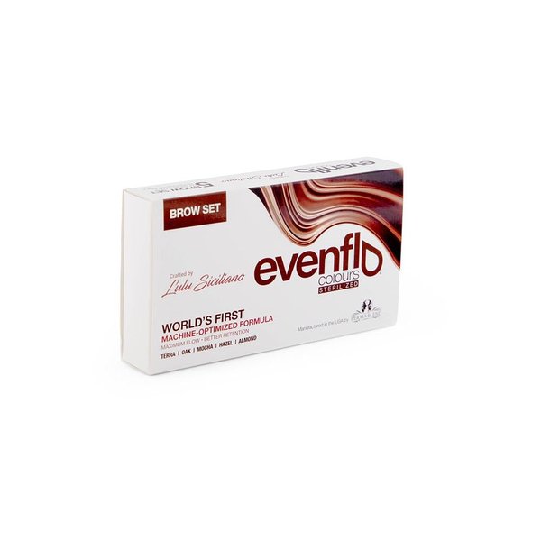 Evenflo Colours - Brow 5-Product Tattoo Kit - Microblading Ink for Permanent Eyeliner - Professional Tattoo Ink, Permanent Makeup Kit with Almond, Hazel, Mocha, Oak & Terra (All 0.5 oz)
