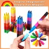 216 Counts Small Colorful Rainbow Stackable Crayons,Mini Crayon Bulk,Twistable Crayons for Kids,12 in 1 Stackable Crayons,Party Favors for Birthday Gifts,Goodie Bag Stuffers,Classroom Rewards(18PCS)