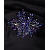 Denifery Women Sapphire Hair Comb Blue Crystal Rhinestones Bride Wedding Hair Accessories for Brides Crystal Bridal Hair Comb for Women and Girls (Style 3)