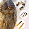 U Shape Hair Pins, Mabor 2 Pcs French Hair Forks Tortoise Shell U Shape Updo Hair Pins Clips for Thin Thick Hair, 4.45 inch Acetate Hair Sticks Hair Clips Women Hairstyle Accessories