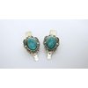 Generic 2 extra small metal turquoise blue stone alligator hair clip fine thin hair