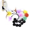 SHENGOCASE 10-Pack Cat Tree Tower Replacement Hanging Ball Feather Toy with Adhesive Tapes, Cat Toy for Cat Furniture