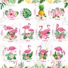 Fuutreo 54 Pcs Flamingo Party Hanging Swirl Decorations Tropical Flamingo Ceiling Hanging Swirls Hawaiian Party Ceiling Decor for Flamingo Summer Aloha Hawaiian Beach Luau Party Supplies Decor