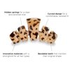 TELETIES - Tiny Hair Clip - Strong Grip, Bendable Teeth, Comfortable Curved Design - Ideal for Thin Hair, Kids, Half-up Hairstyles - For All Hair Textures - Blonde Tortoise
