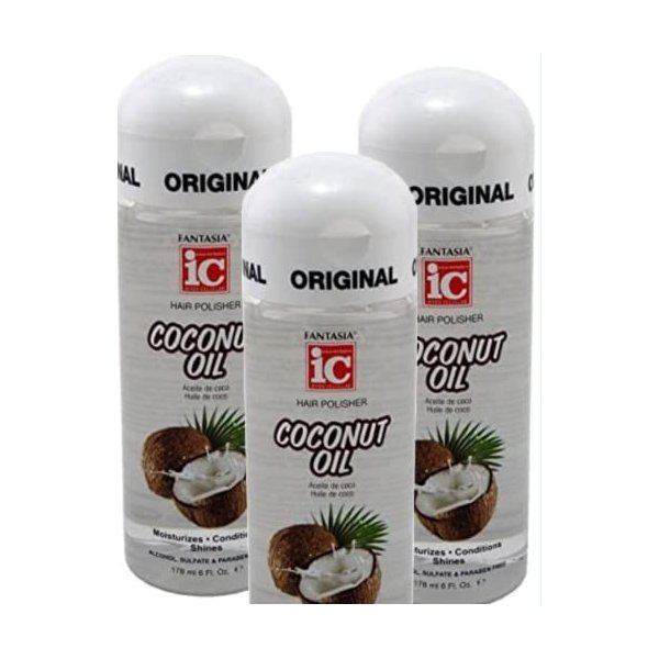 Fantasia Ic Hair Polisher 6oz Coconut Oil (3 Pack)