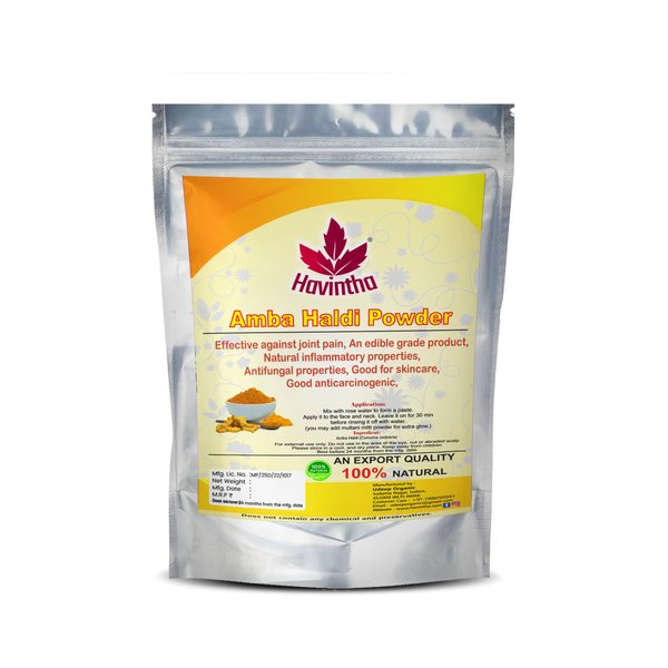 Havintha Amba Haldi Powder for Face | Removes Dead Skin Cells | Promotes Glowing Skin - 100 Grams