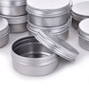 1 Ounce Aluminum Tin Jar Refillable Containers 30ml Aluminum Screw Lid Round Tin Container Bottle for Cosmetic,Lip Balm, Cream, 12 Pack.