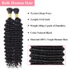 Human Braiding Hair Deep Wave Bulk Human Hair for Braiding No Weft 10A Brazilian Virgin Curly Human Hair Extensions for Boho Braids Wet and Wavy Human Hair Braiding Hair 100g(22 inch)