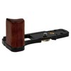 Deluxe Metal Camera Hand Grip for Olympus OM-D E-M10 Mark IV MILC MFT Camera with Wooden Accent and Battery Access