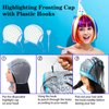 43 Pieces Pro Salon Hair Coloring Kit,Hair Dye Brush and Bowl Set,Highlighting Frosting Cap with Plastic Hooks,Dyeing Shawl,Ear Cover,Gloves,Clip for Dyeing Hair Hairdressing Tools