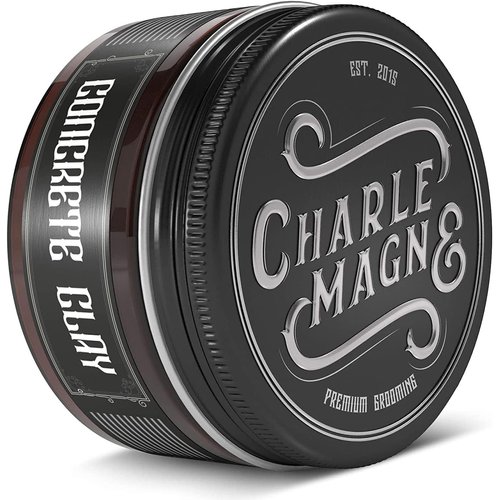 Charlemagne Concrete Clay – Super Strong Hold – Matte Look Pomade – Hair Wax for Men and Men – 100 ml – Grease-free – Styling Cream – Hair Wax Made in UK – Barber Quality
