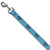 Dog Leash Diamond Sketch Turquoise Black 4 Feet Long 1.0 Inch Wide