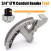 Fuzbaxy Conduit Bender Tool for 3/4inch EMT and 1/2 inch Rigid Pipes for Stub-Ups,Offsets,Back-to-Back(Aluminum)