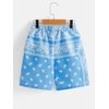 SOLY HUX Boy's Summer Boho Paisley Print Drawstring High Waisted Shorts Blue and White 11-12Y